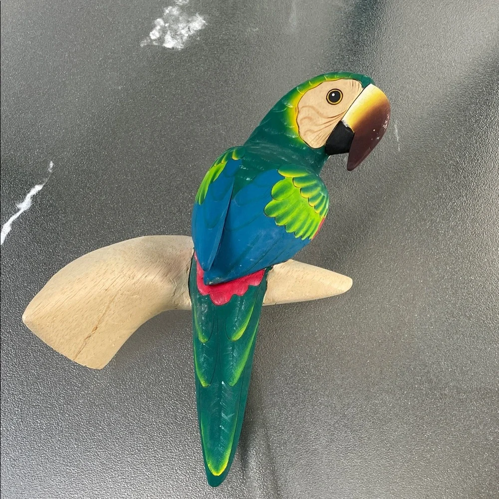 Colorful Wooden Parrot Bird decoration